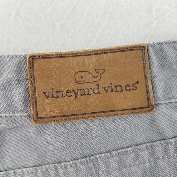 Vineyard Vines Pants Mens 30x32 Gray 5-Pocket Twill Chino Casual Straight Leg - Picture 9 of 14